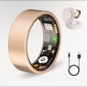 🆕-Smart Ring Health Tracker Sleep Tracking Heart Rate Fitness Monitor Rose Gold